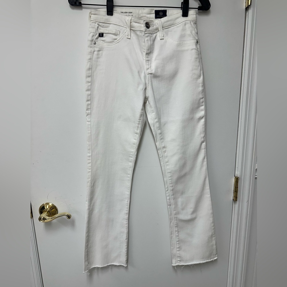 AG Adriano Goldschmied Women's Straight Leg White Jeans